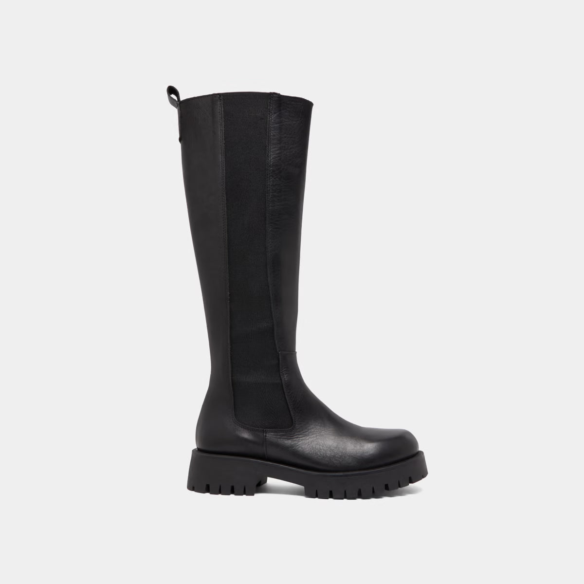 Bottes à plateformes - en cuir noir