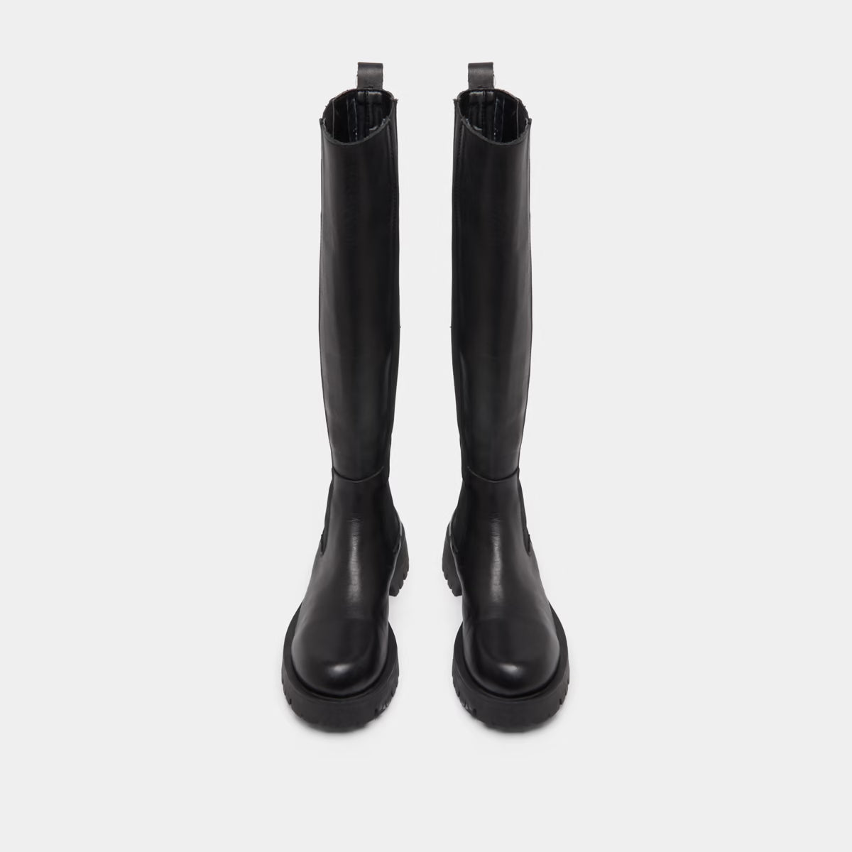 Bottes à plateformes - en cuir noir