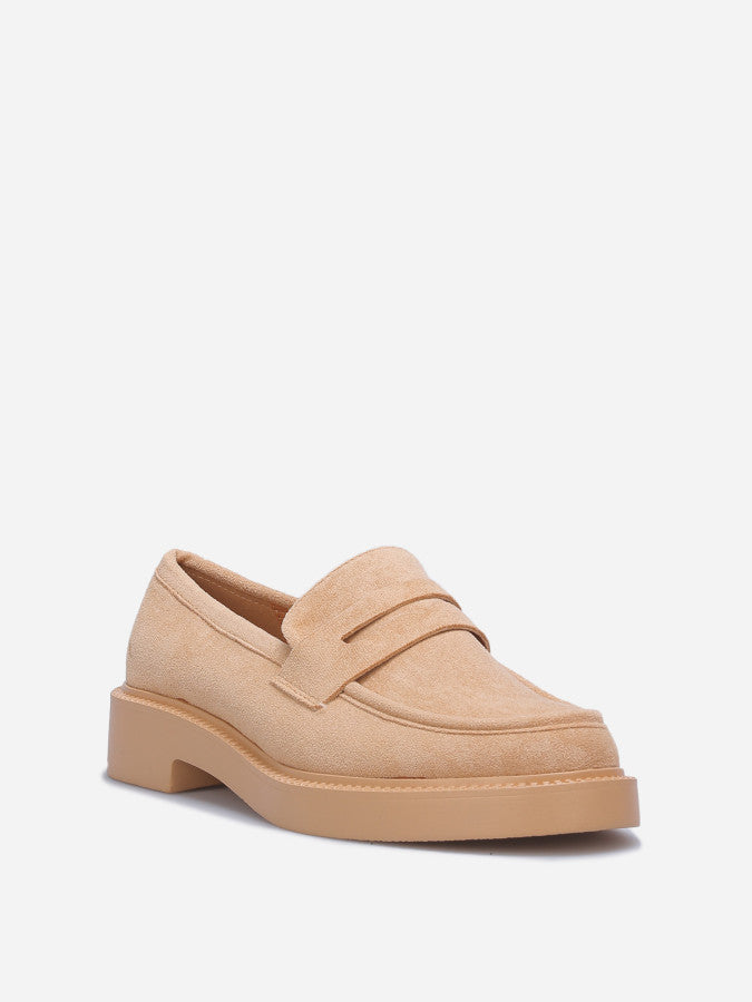 Mocassins classiques en suédine camel - Camel