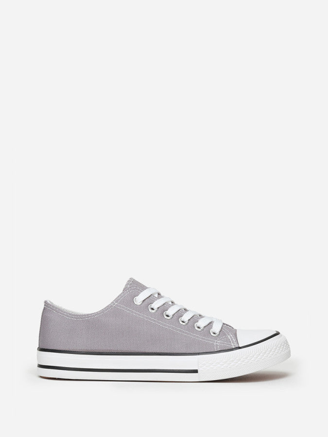 Tennis basses en toile - Gris