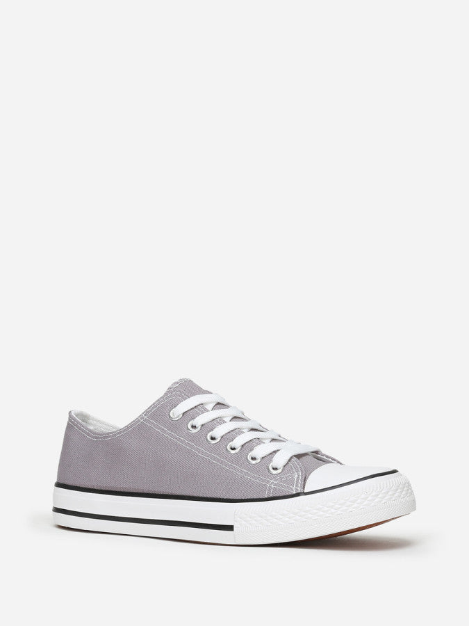 Tennis basses en toile - Gris