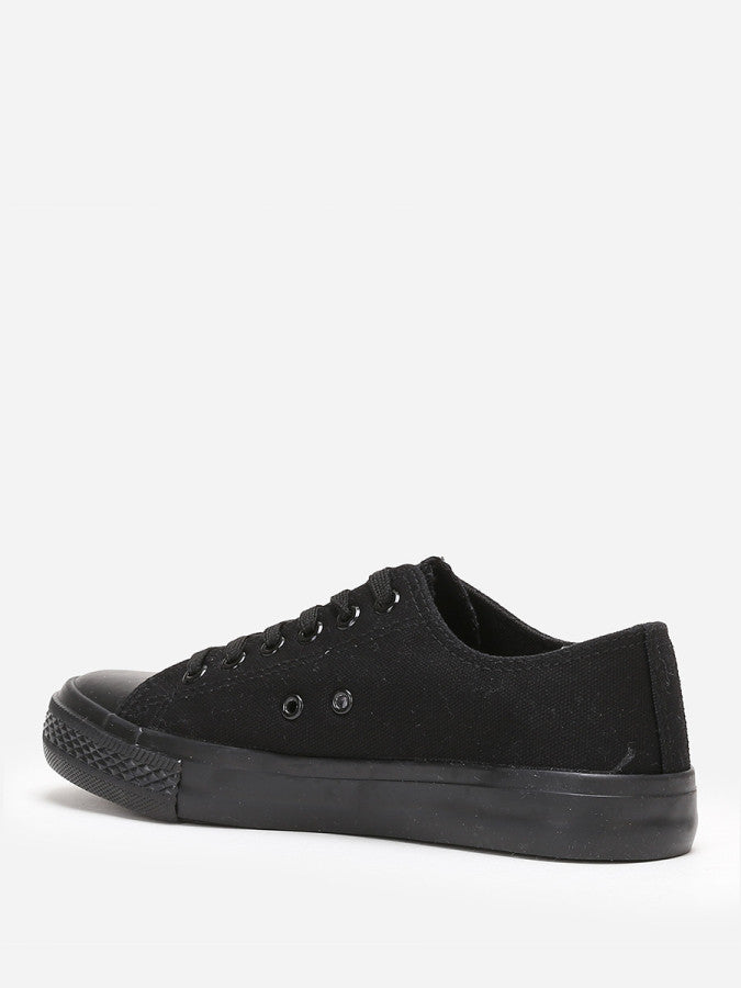 Tennis basses en toile - Noir