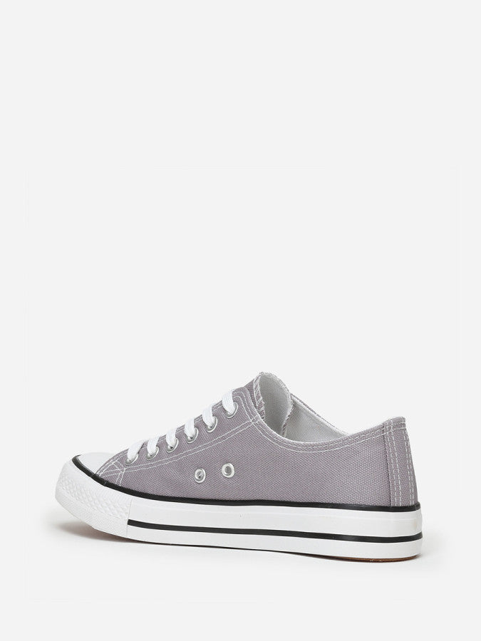 Tennis basses en toile - Gris