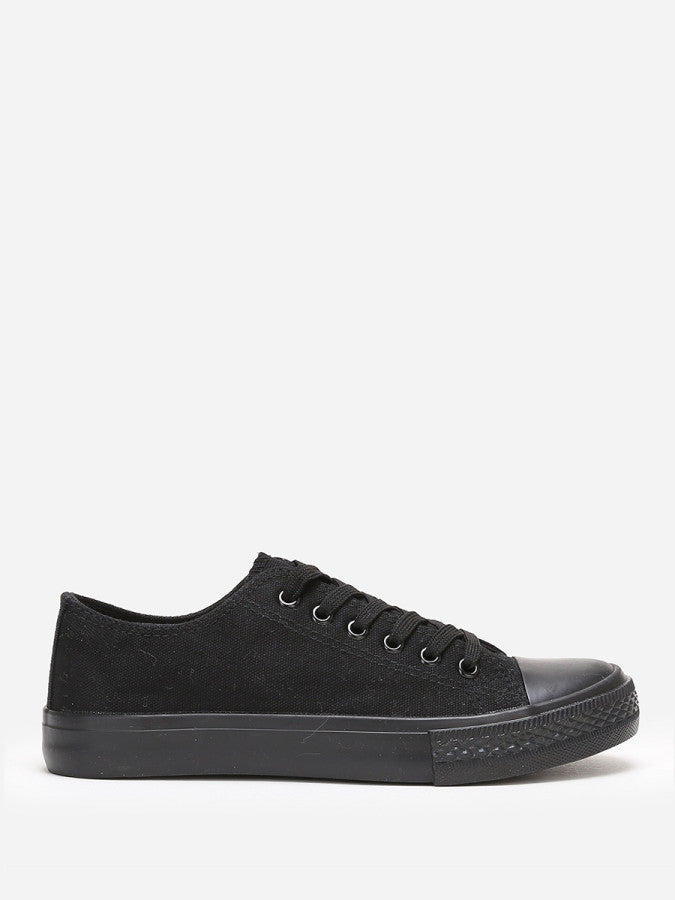 Tennis basses en toile - Noir