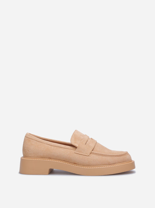 Mocassins classiques en suédine camel - Camel
