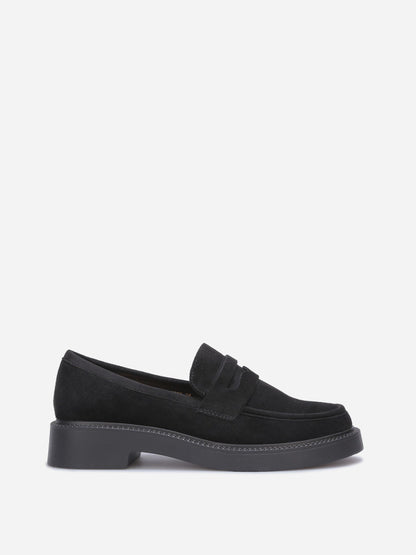 Mocassins classiques en suédine noirs - Noir