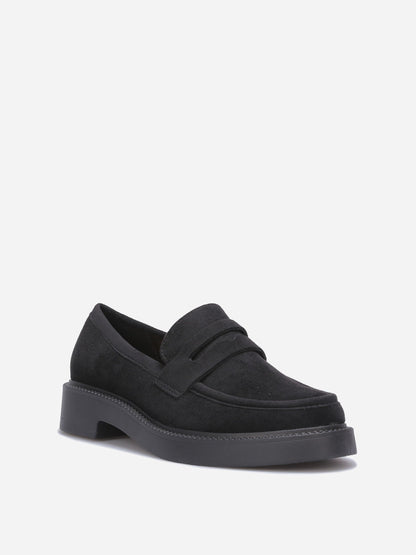 Mocassins classiques en suédine noirs - Noir