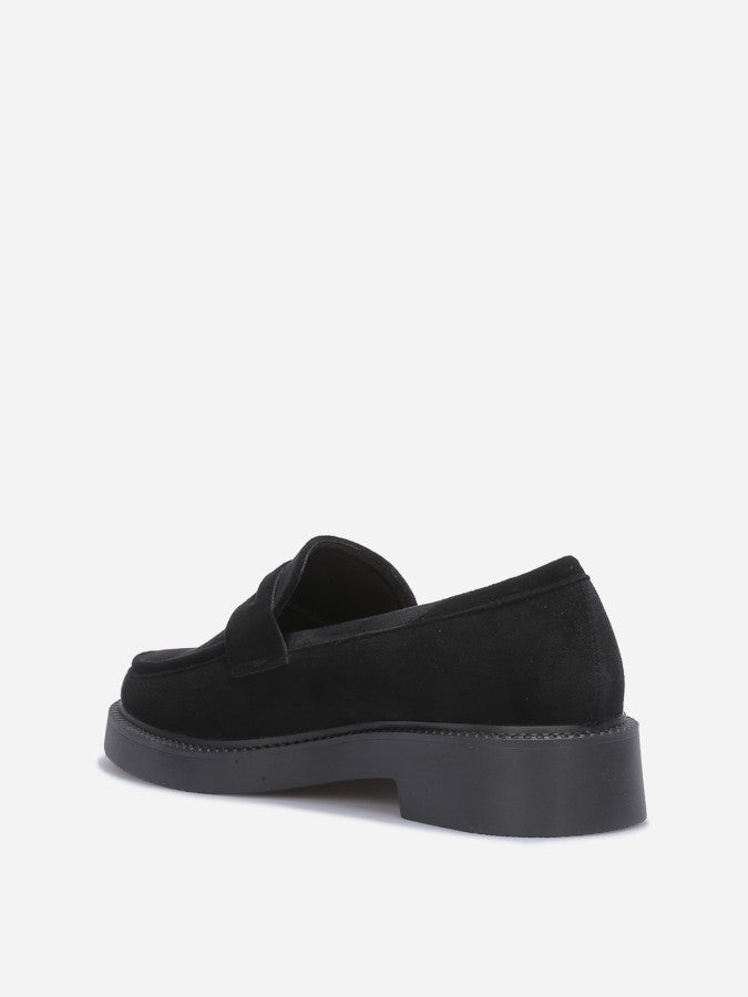 Mocassins classiques en suédine noirs - Noir