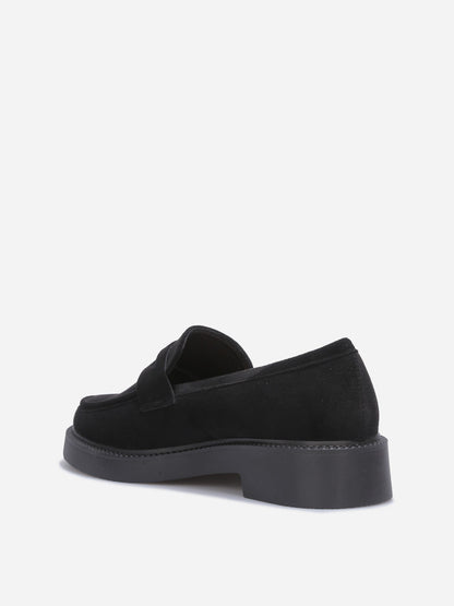 Mocassins classiques en suédine noirs - Noir