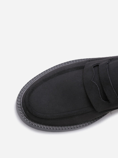 Mocassins classiques en suédine noirs - Noir