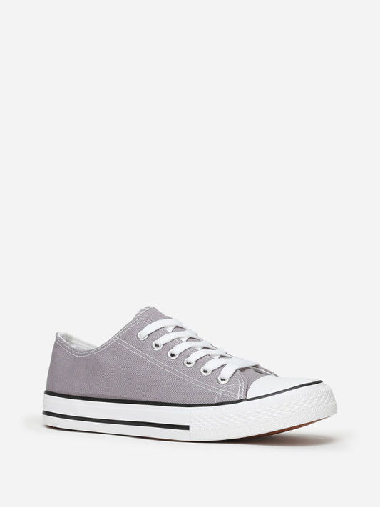 Tennis basses en toile - Gris