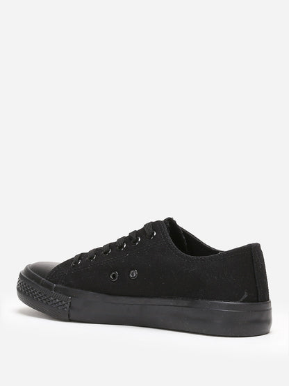 Tennis basses en toile - Noir