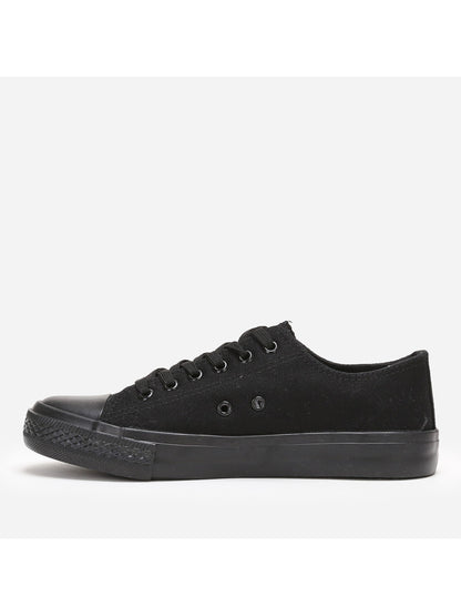 Tennis basses en toile - Noir