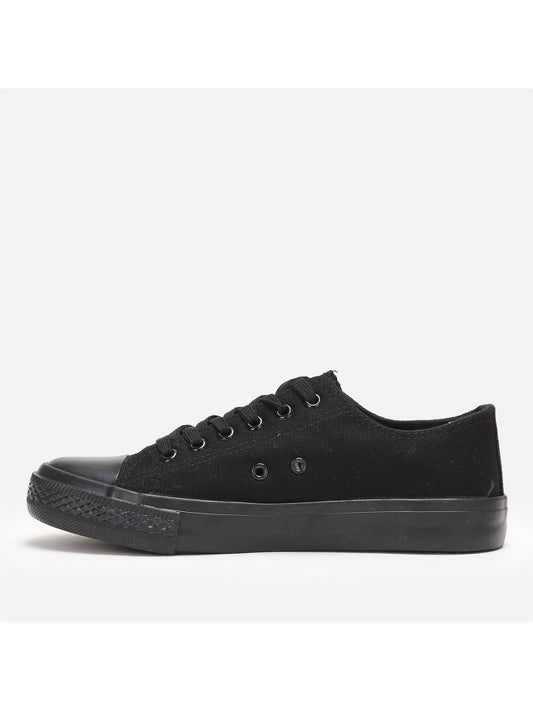 Tennis basses en toile - Noir