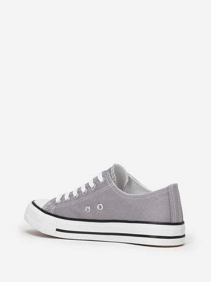 Tennis basses en toile - Gris