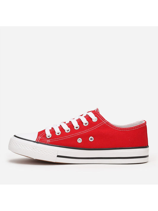 Tennis basses en toile - Rouge